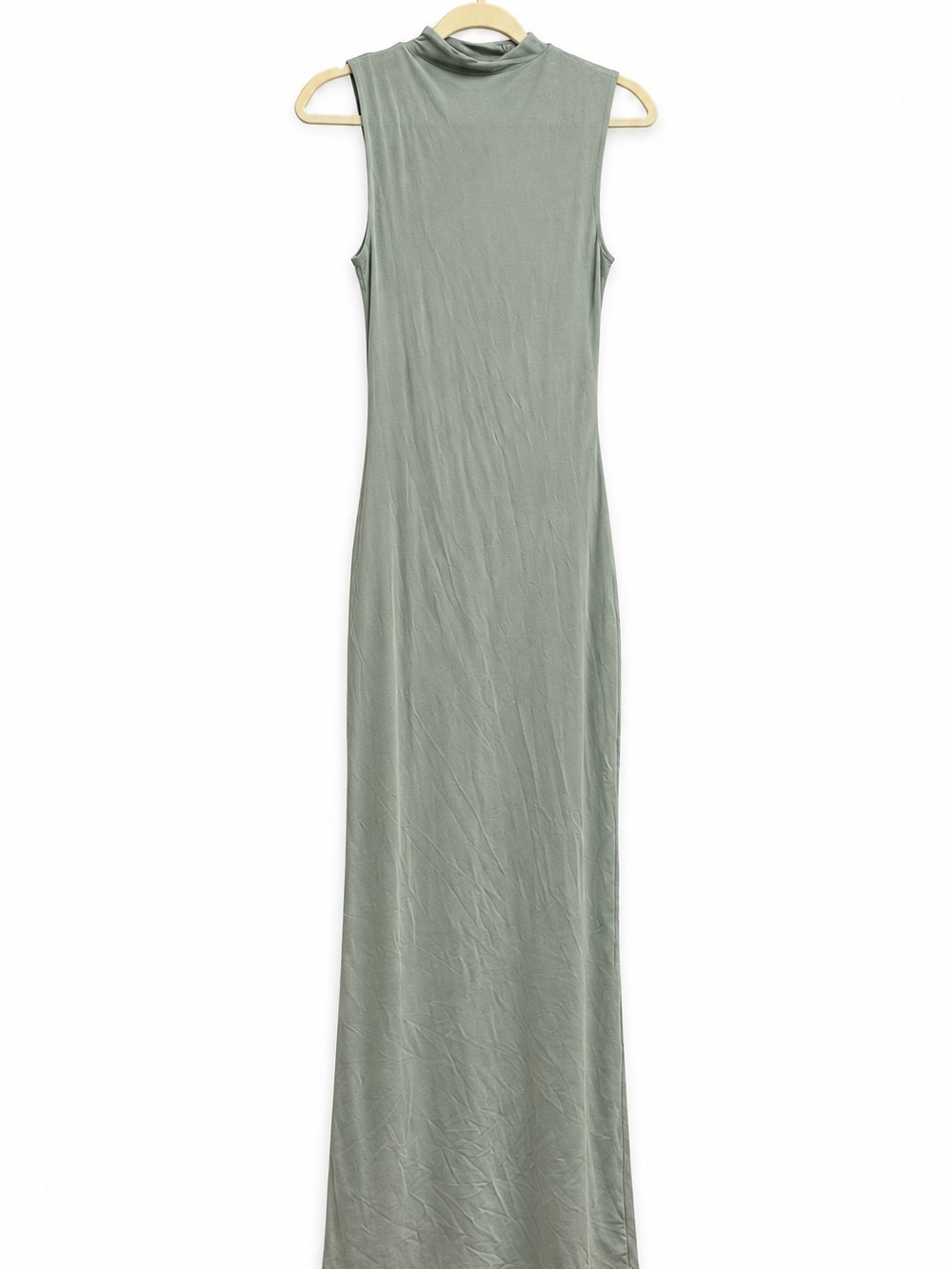 Altar’d State Sage Green Sleeveless Mock Neck Maxi Dress Size Small NWOT